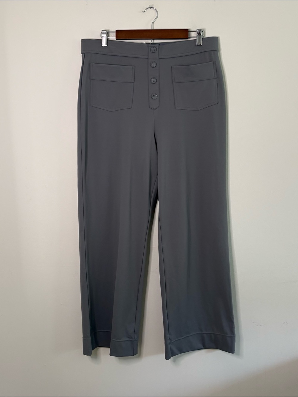 NWOT Halara Women’s XL Grey Pull On Pants Wide Leg Comfortable School Work